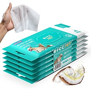 HICC PET Portable Sensitive Pet Anal Gland Dog Grooming Wipes, 20 count, 6 pack