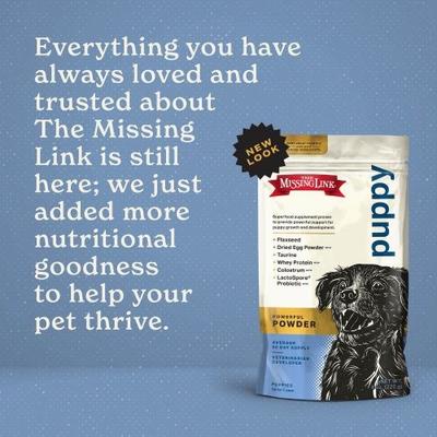 Show full view: The Missing Link Puppy Health Superfood Powder Supplement for dogs, 8-oz pouch slide 6 of 11