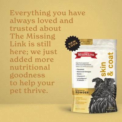 Show full view: The Missing Link Skin & Coat Powder Supplement for Dogs, 1-lb bag slide 6 of 12