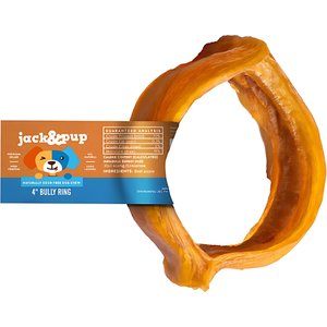 Jack & Pup Odor-Free Beef Bully Sticks Ring 4-in Dog Chew