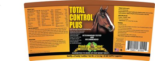 Show full view: Finish Line Total Control Plus Horse Comprehensive Supplement, 4.7-lb bucket slide 2 of 5