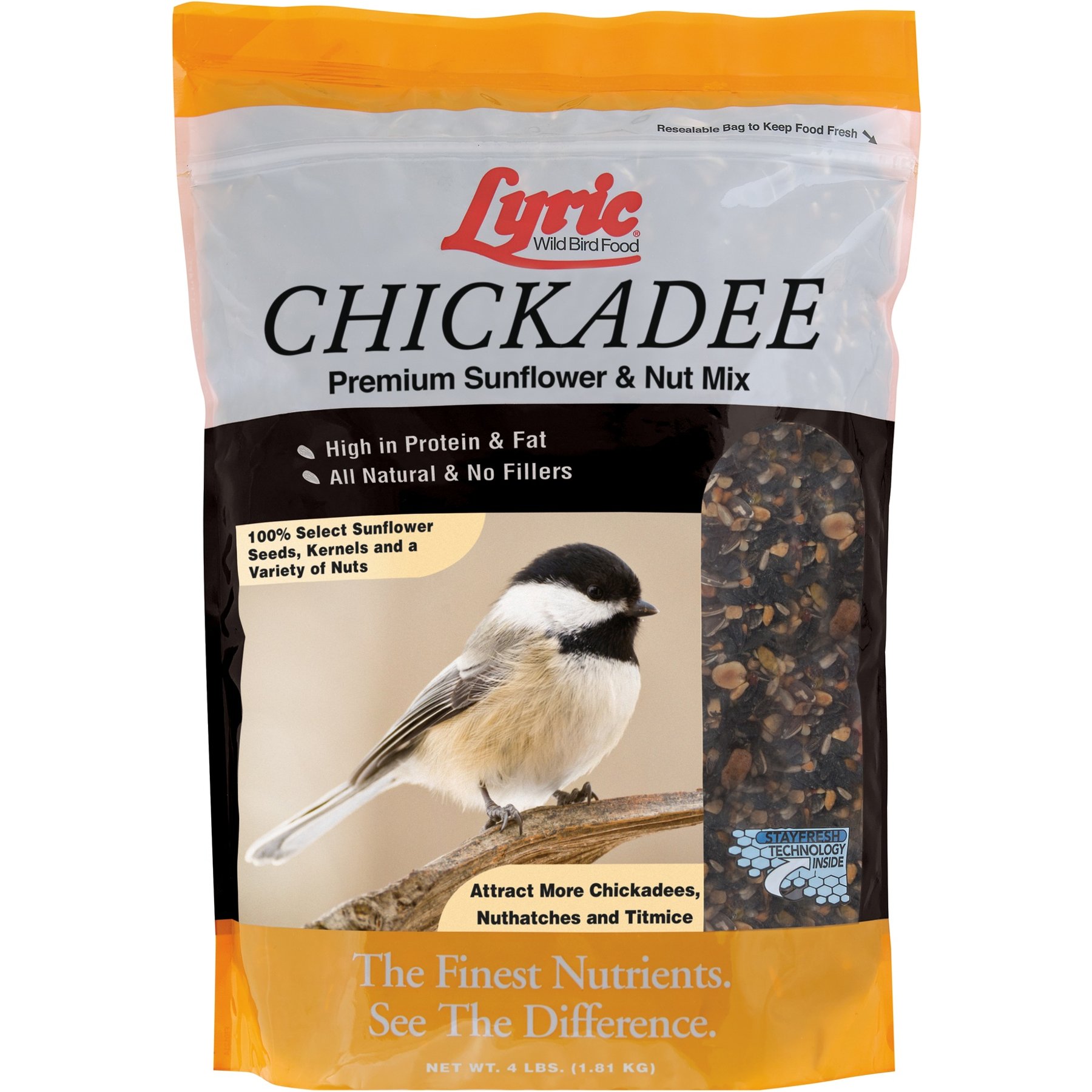 Lyric Chickadee Premium Sunflower & Nut Mix Wild Bird Food, 4-lb bag