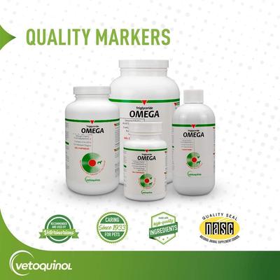 Show full view: Vetoquinol Triglyceride OMEGA Omega-3 Fatty Acid Medium Breed Supplement for Dogs, 60 count slide 8 of 11
