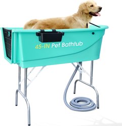 SHELANDY Pet Grooming Bathtub Dog Wash Station, Blue, 45-in