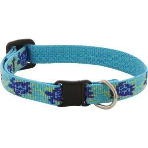 LupinePet Nylon Breakaway Cat Collar, One Size: 8-12-in neck, 1/2-in wide, Turtle Reef