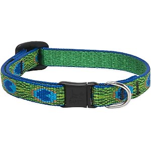 LupinePet Nylon Breakaway Cat Collar, One Size: 8-12-in neck, 1/2-in wide, Tail Feathers