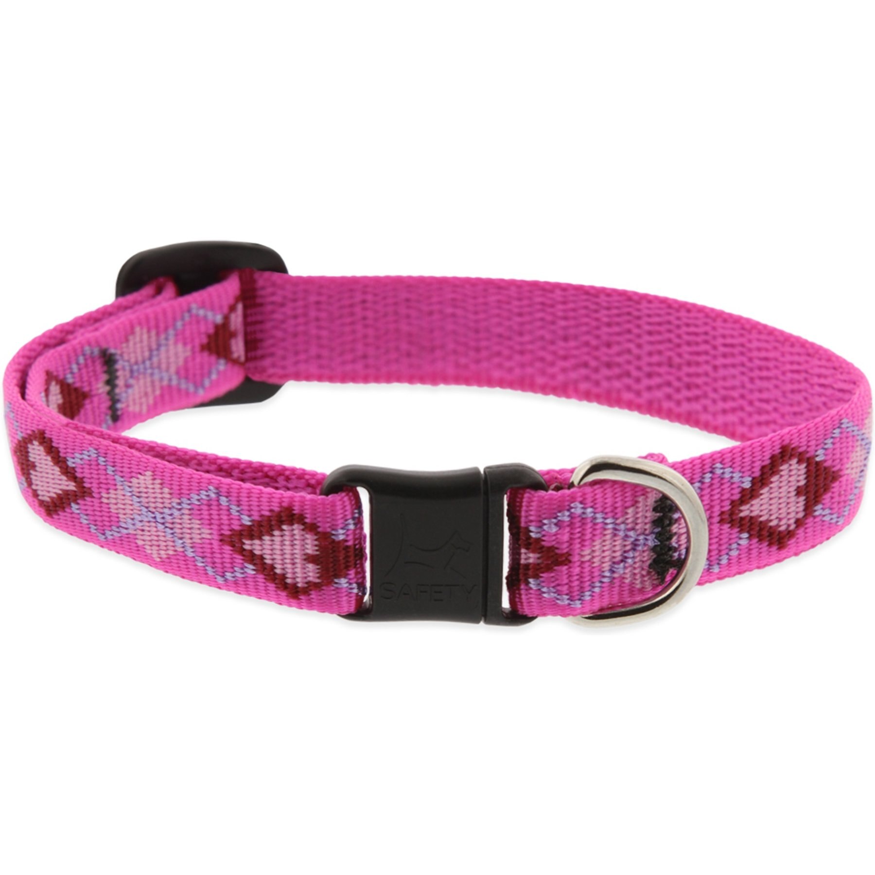 LupinePet Nylon Breakaway Cat Collar, One Size: 8-12-in neck, 1/2-in wide, Puppy Love