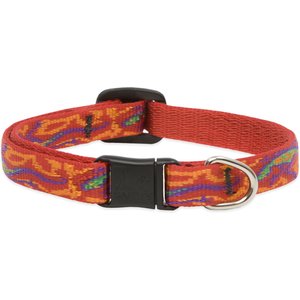 LupinePet Nylon Breakaway Cat Collar, One Size: 8-12-in neck, 1/2-in wide, Go Go Gecko
