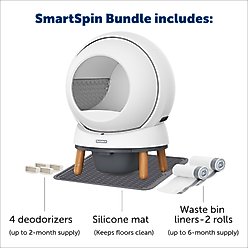 PetSafe ScoopFree SmartSpin Self-Cleaning Cat Litter Box Bundle, White slide 2 of 7