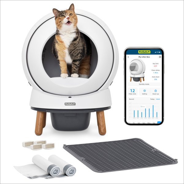 PetSafe ScoopFree SmartSpin Self-Cleaning Cat Litter Box Bundle