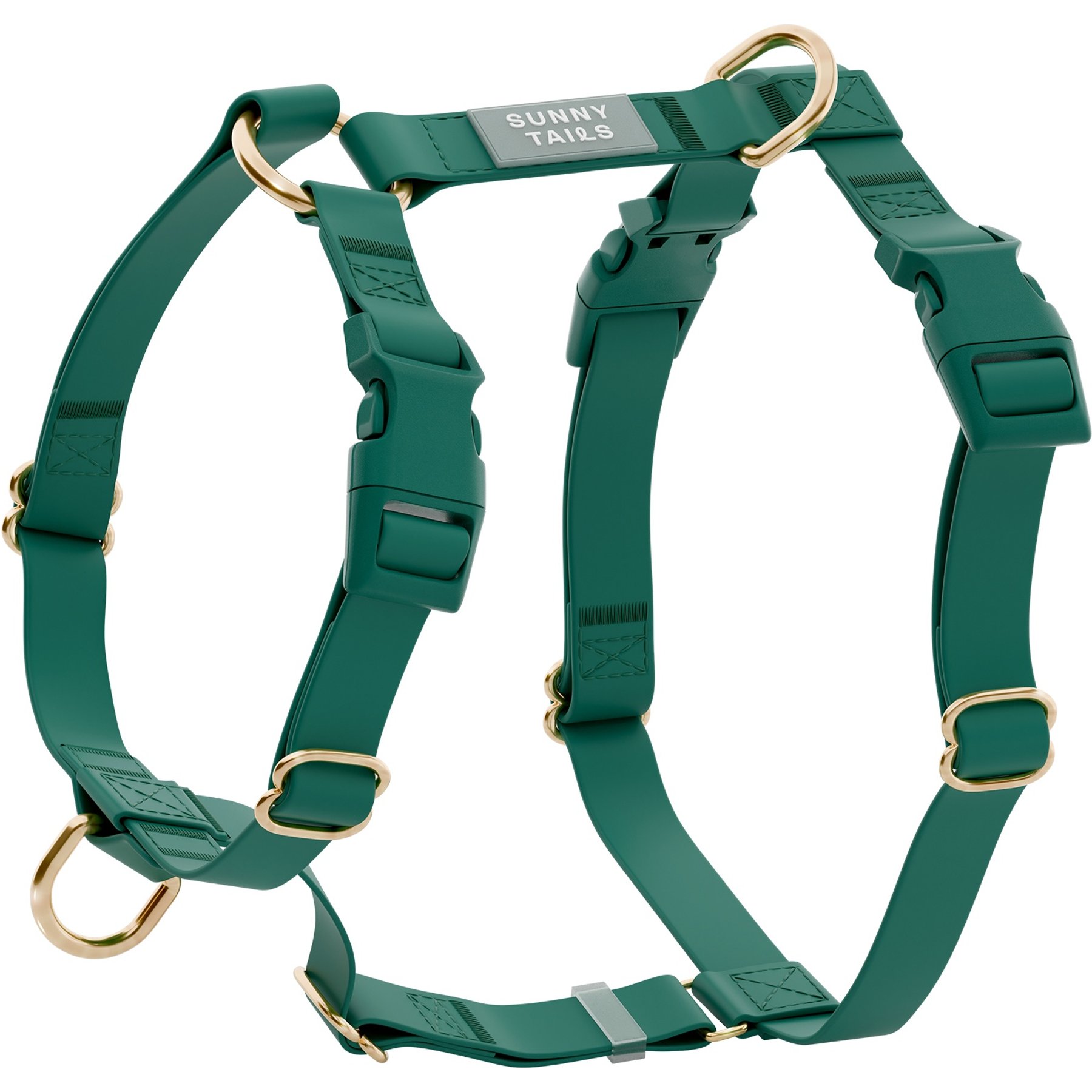 Sunny Tails Cloud Lite Waterproof Dog Harness, Meadow Green, Small: 15 to 21-in chest