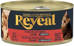 Reveal Tuna with Crab in Broth + Tuna Fillet with Shrimp in Broth Flavored Wet Cat Food slide 2 of 9