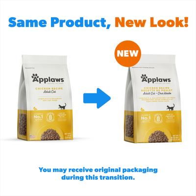 Show full view: Applaws Chicken Broth with Chicken Breast Bone Broth Wet Food, 3-oz pouch, 12 count + Adult Complete Chicken Recipe with Country Vegetables Grain-Free Dry Cat Food, 4-lb bag slide 7 of 9