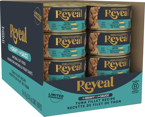 Show full view: Reveal Tuna in Gravy + Tuna with Salmon in Gravy Flavored Wet Cat Food slide 3 of 9