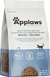 Applaws Adult Complete Whitefish Recipe with Country Vegetables Grain-Free Dry Cat Food, 4-lb bag