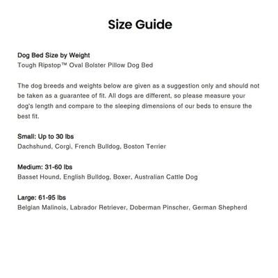 Show full view: K9 Ballistics Tough Ripstop Oval Bolster Dog Bed, Taupe Premium Finish, Medium slide 6 of 8