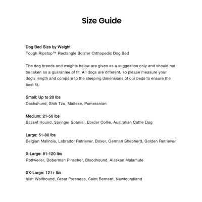 Show full view: K9 Ballistics Tough Ripstop Rectangle Orthopedic Bolster Dog Bed, Obsidian Black, Large slide 6 of 9