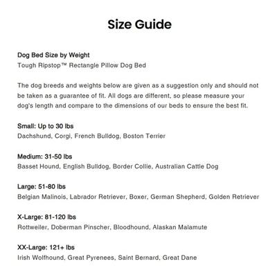 Show full view: K9 Ballistics Tough Ripstop Rectangle Pillow Dog Bed, Obsidian Black, Large slide 7 of 8