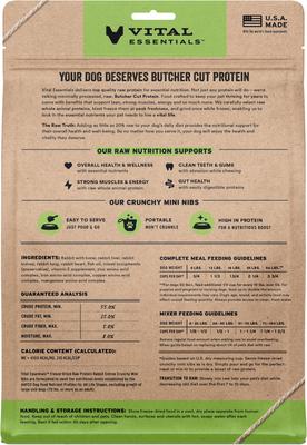 Show full view: Vital Essentials Freeze-Dried Raw Rabbit Entree & Mixer Dog Food Crunchy Mini Nibs, 14-oz bag slide 3 of 11
