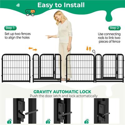 Show full view: Yaheetech Metal Dog Playpen, 6-Panel, 24-in slide 5 of 7