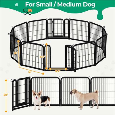 Show full view: Yaheetech Metal Dog Playpen, 6-Panel, 24-in slide 3 of 7