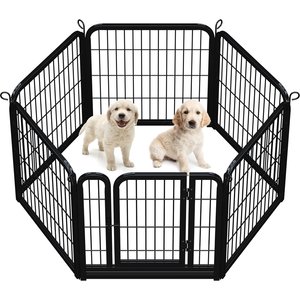 Yaheetech Metal Dog Playpen, 6-Panel, 24-in