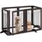 Show in main carousel: Yaheetech 6-Panel Foldable Wire Dog Gate, Espresso, 34-in H slide 2 of 7