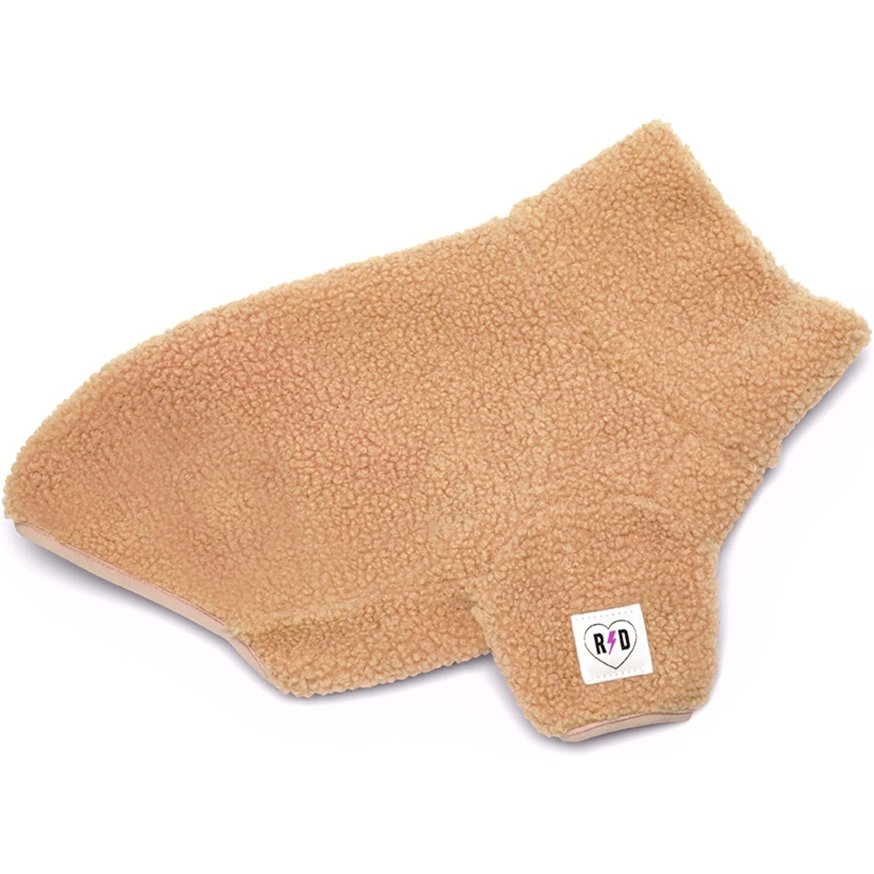 Rebel Dawg Boho Fleece Pullover Dog Sweater, Beige, Small