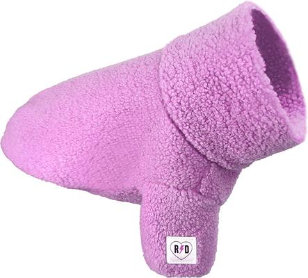 Show full view: Rebel Dawg Boho Fleece Pullover Dog Sweater, Lilac, Small slide 2 of 6