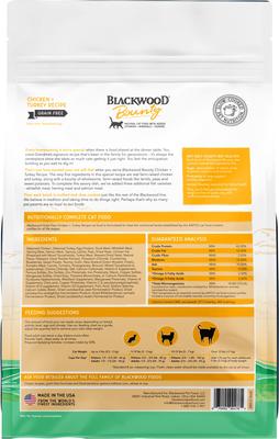 Show full view: Blackwood Bounty Grain-Free Chicken & Turkey Recipe Dry Cat Food, 4.5-lb bag slide 7 of 8