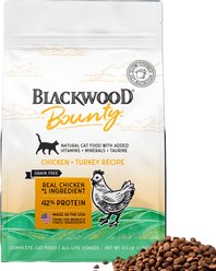 Blackwood Bounty Grain-Free Chicken & Turkey Recipe Dry Cat Food, 4.5-lb bag