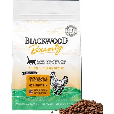 Blackwood Blackwood Bounty Grain-Free Chicken & Turkey Slow Cooked Dry Cat Food, 4.5-lb bag