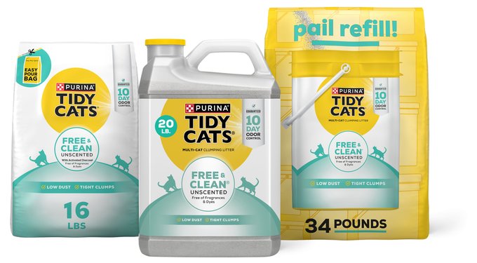 Tidy Cats Free & Clean Unscented Clumping Clay Cat Litter
