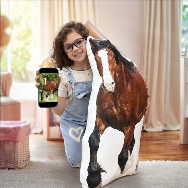 All About Vibe 3D Personalized Horse Shaped Pillow