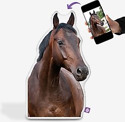 All About Vibe 3D Personalized Horse Shaped Pillow, 16-in