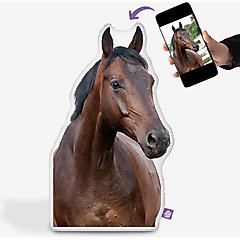 All About Vibe 3D Personalized Horse Shaped Pillow, 16-in