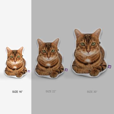 Show full view: All About Vibe 3D Personalized Cat Shaped Pillow, 16-in slide 4 of 8