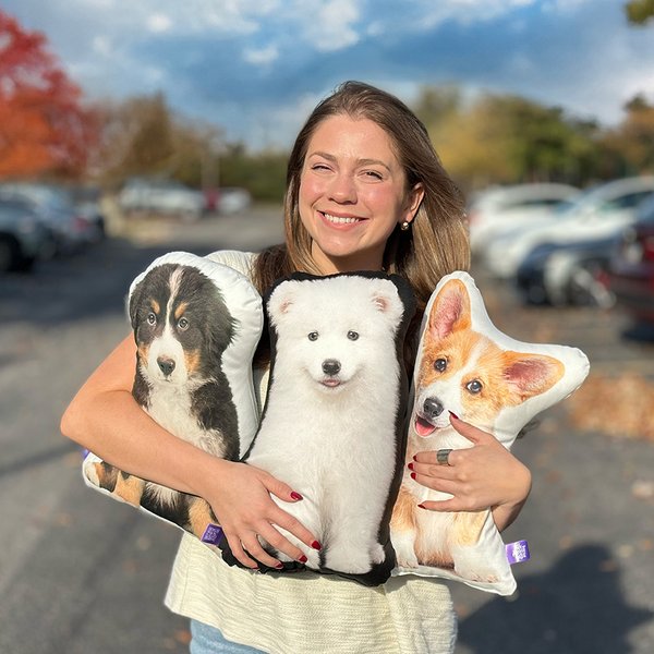 All About Vibe 3D Personalized Dog Shaped Pillow