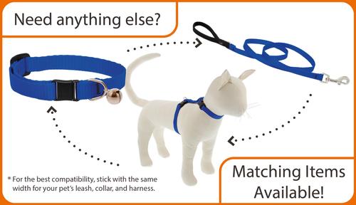 Show full view: LupinePet Basic Nylon Breakaway Buckle Safety Cat Collar with Bell, One Size: 8-12 in neck, 1/2-in wide, Red slide 3 of 5