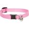 Show in main carousel: LupinePet Basic Nylon Breakaway Buckle Safety Cat Collar with Bell, One Size: 8-12 in neck, 1/2-in wide, Pink slide 1 of 6