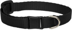 LupinePet Basic Nylon Breakaway Buckle Safety Cat Collar, One Size: 8-12 in neck, 1/2-in wide, Black