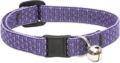 LupinePet Polyester Eco Breakaway Buckle Safety Cat Collar with Bell, One Size: 8-12 in neck, 1/2-in wide, Lilac