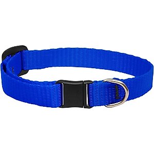 LupinePet Basic Nylon Breakaway Buckle Safety Cat Collar, One Size: 8-12 in neck, 1/2-in wide, Blue