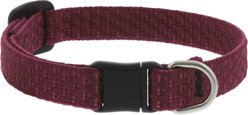 LupinePet Polyester Eco Breakaway Buckle Safety Cat Collar, One Size: 8-12 in neck, 1/2-in wide, Berry