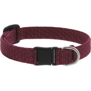 LupinePet Polyester Eco Breakaway Buckle Safety Cat Collar, One Size: 8-12 in neck, 1/2-in wide, Berry