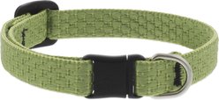 LupinePet Polyester Eco Breakaway Buckle Safety Cat Collar, One Size: 8-12 in neck, 1/2-in wide, Moss