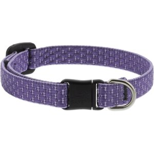 LupinePet Polyester Eco Breakaway Buckle Safety Cat Collar, One Size: 8-12 in neck, 1/2-in wide, Lilac