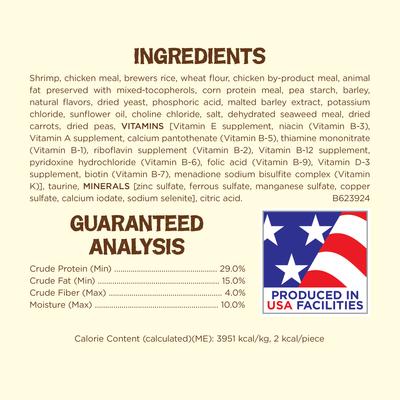 Show full view: Friskies Party Mix Natural Yums Wild Shrimp Flavor Crunchy Cat Treats, 6-oz bag slide 7 of 11