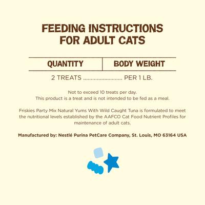 Show full view: Friskies Party Mix Natural Yums with Real Tuna Cat Treats, 6-oz bag slide 9 of 11