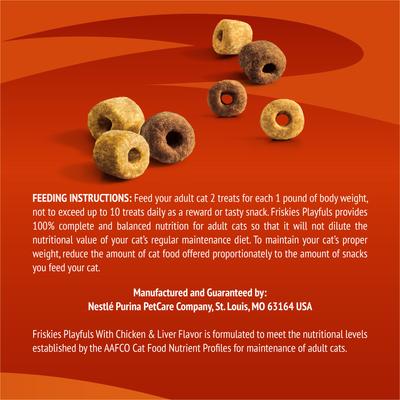 Show full view: Friskies Playfuls with Chicken & Liver Flavor Cat Treats, 6-oz pouch slide 9 of 11